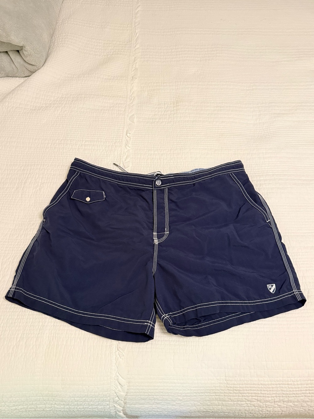 Cremieux Navy Swim Trunks XL Mesh Lined Preppy Coastal Beach Shorts - Picture 9 of 9
